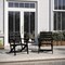Flash Furniture Tolleson Adirondack Dining Chair w/Fold Out Cup Holder, Weather Resistant Recycled HDPE in Black LE-HMP-2037-10-BLK-GG - alternate 3
